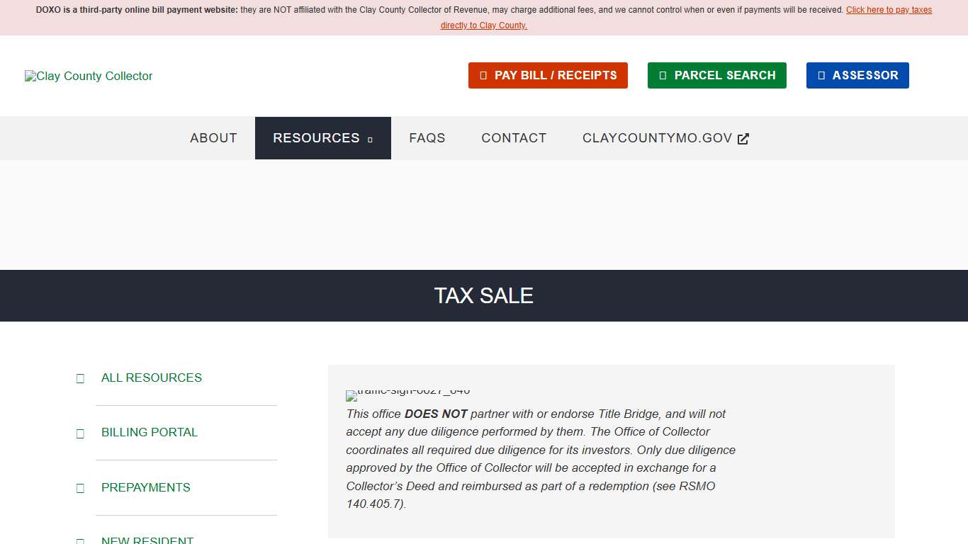 Tax Sale - Clay County Collector